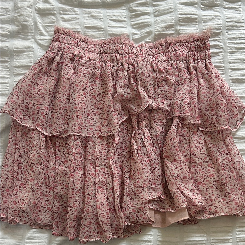 Loveshackfancy ruffle mini skirt SAMPLE